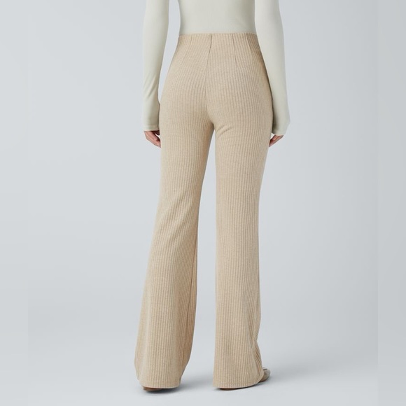 Halara ribbed knit high waisted flare pants - Picture 3 of 9